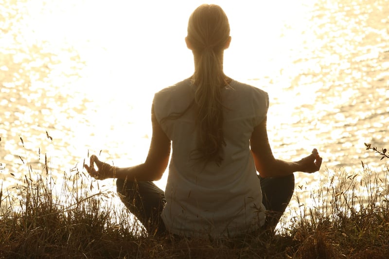 Yoga Pose Woman Silhouette Sunset